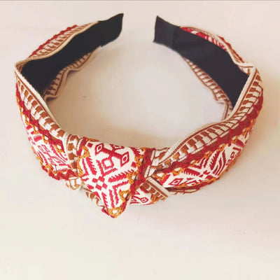 Diadema Retro Étnica con Nudo - Estilo Bohemio Temperamental - Image 6