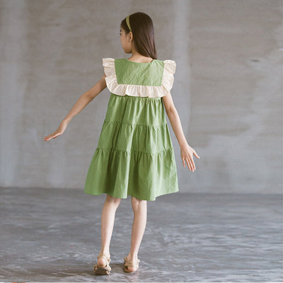 Vestido Combinado con Chaleco y Falda Larga Estilo Loto - Image 8