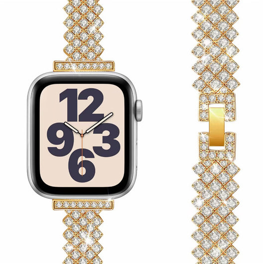 Correa de Reloj de Diamantes y Cristales Metálica - Image 12
