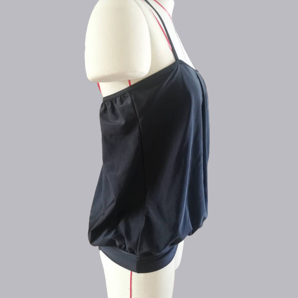 Traje de Baño Hombre Cuello Alto Pecho Negro