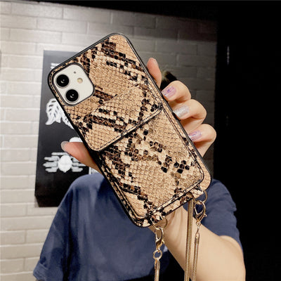 Funda Protectora para Teléfono con Patrón Piel de Serpiente y Compartimentos para Tarjetas - Image 13