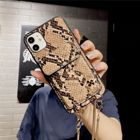 Funda Protectora para Teléfono con Patrón Piel de Serpiente y Compartimentos para Tarjetas - Image 13