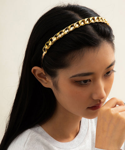 Diadema Twist Chain con Diseño Minimalista para Lavar - Image 9