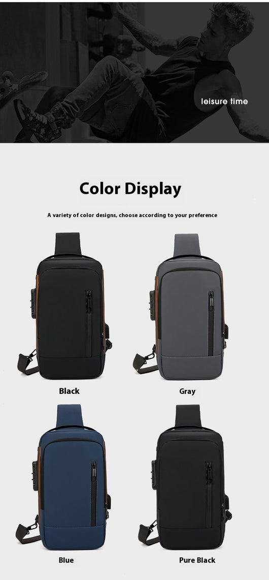 Bolso Cruzado Antirrobo para Motociclista - Pecho Casual Outdoor - Image 13