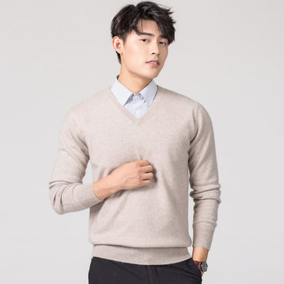 Suéter Holgado de Lana para Hombre - Pullover Casual de Color Sólido - Image 7