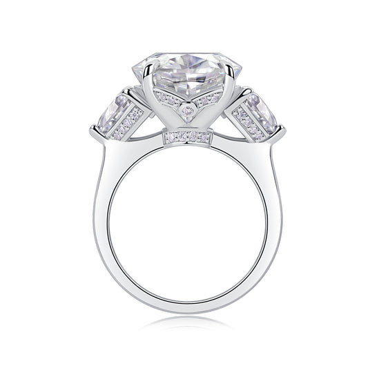 Juego de Anillos de Boda Soul Resonance - Moissanita Ovalada Premium en Plata S925 y Baño de Platino - Image 2