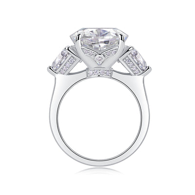 Juego de Anillos de Boda Soul Resonance - Moissanita Ovalada Premium en Plata S925 y Baño de Platino - Image 2