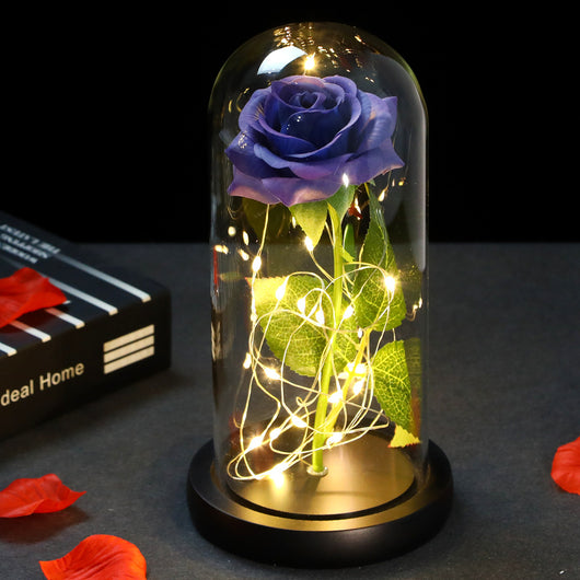 Rosa Eterna con Luz LED en Cúpula de Cristal - Regalo Perfecto para Damas de Honor - Image 15