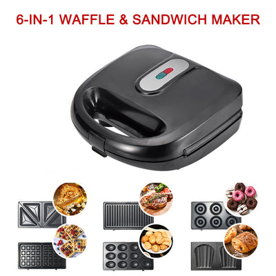 Máquina Multifunción 6 en 1 para Desayunos - Gofrera, Sándwichera y Pastelera - Image 3