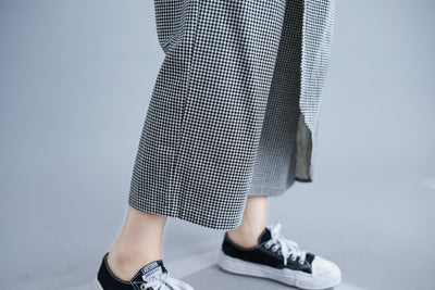 Pantalones Casuales Talla Grande en Algodón y Lino a Cuadros - Image 25