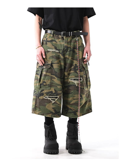 Pantalones Cargo Camuflaje Retro Cortos - Image 10