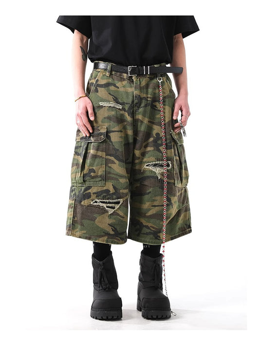 Pantalones Cargo Camuflaje Retro Cortos - Image 10