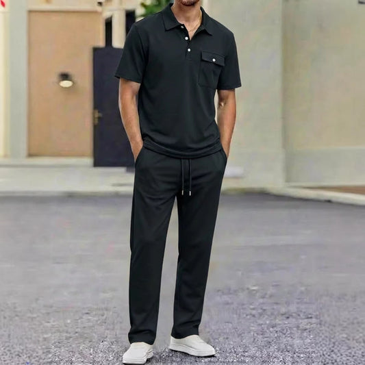 Conjunto Deportivo Hombre Polo Manga Corta y Pantalón
