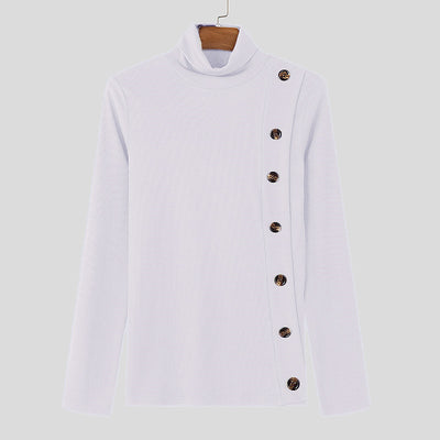 Suéter Cuello Alto para Hombre con Botones - Diseño Clásico Europeo - Image 13