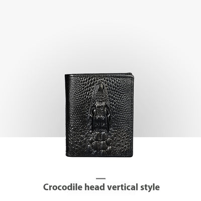Cartera de Cuero Artesanal Grabada Retro para Hombre - Image 18