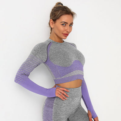 Conjunto de Yoga sin Costuras Europeo y Americano - Image 13