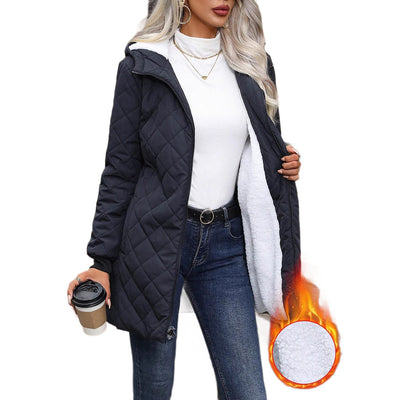Abrigo Acolchado con Capucha para Mujer - Fleece Cálido - Image 6