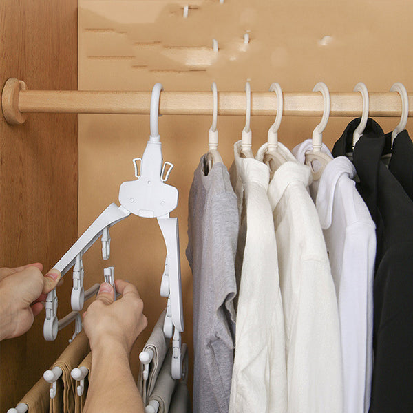 Organizador de Pantalones con Clips Retráctiles para Armario
