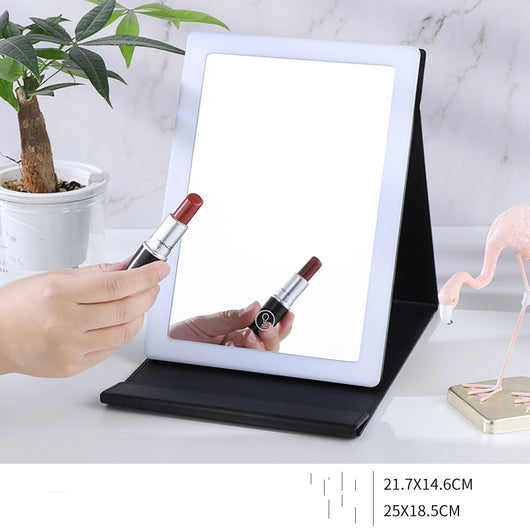 Espejo de Maquillaje Portátil con Luz LED Plegable - Image 12