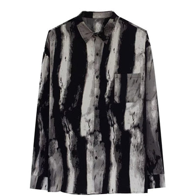 Camisa Hombre Relajada con Textura Efecto Agua y Caída Fluida - Image 5