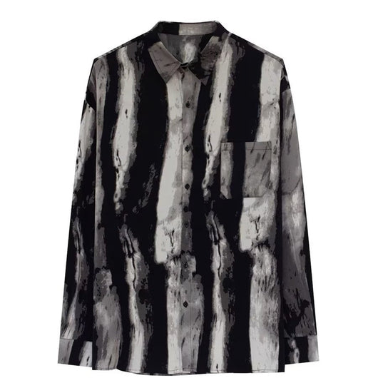 Camisa Hombre Relajada con Textura Efecto Agua y Caída Fluida - Image 5