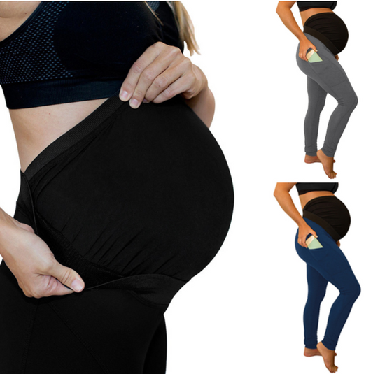 Pantalones de Maternidad Cintura Alta con Bolsillos Laterales - Image 5