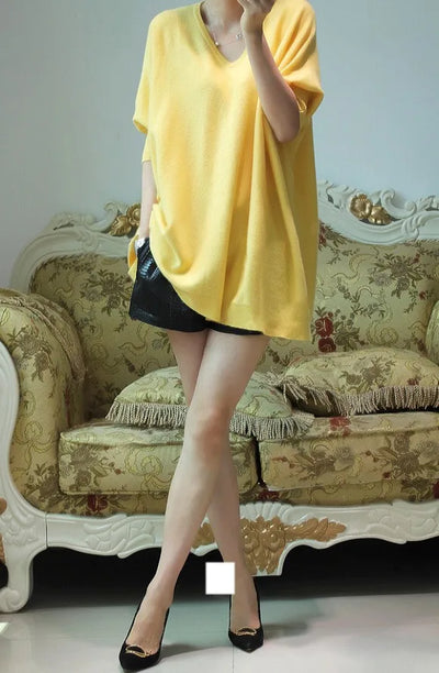 Suéter de Cashmere Cuello en V para Otoño - Image 7