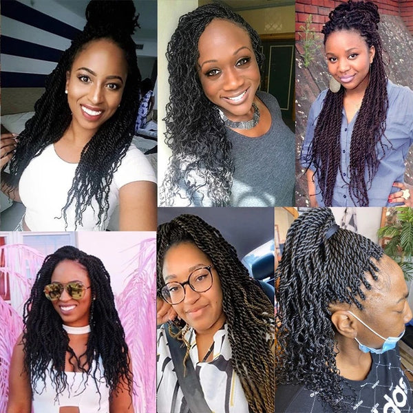 Peluca Sintética Ondulada con Trenzas Twist Dirty Braid