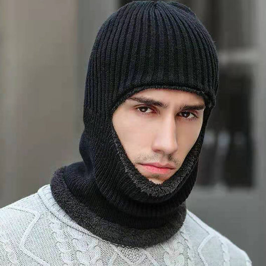 Gorro Térmico Unisex con Protección de Cuello - Tejido Grueso y Forro Terry