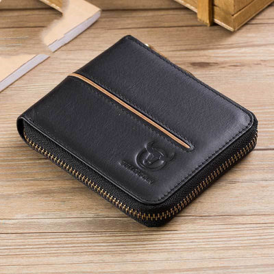 Billetera de Cuero Genuino para Hombre con Múltiples Compartimentos y Cierre - Image 4
