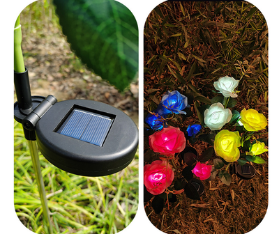 Lámpara Solar LED Decorativa Flores de Loto y Tulipanes - Luz Impermeable para Jardín - Image 20