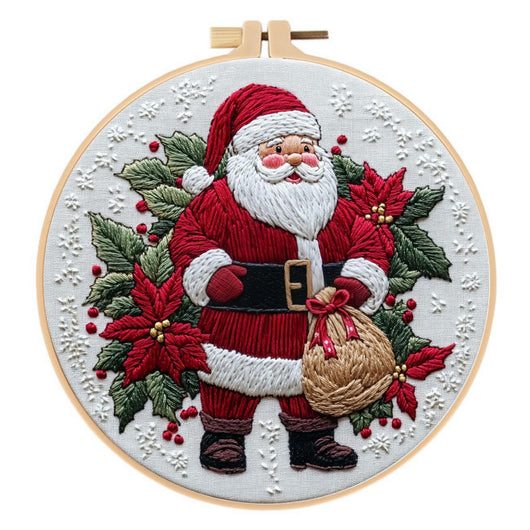Kit de Bordado Navideño Papá Noel Completo - Image 3