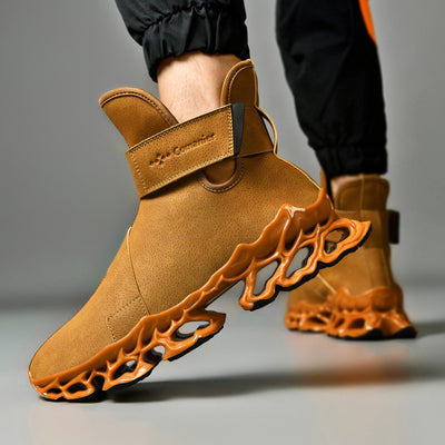 Bota de Trabajo para Hombre en Cuero con Caña Alta y Microfibra Aterciopelada - Image 10