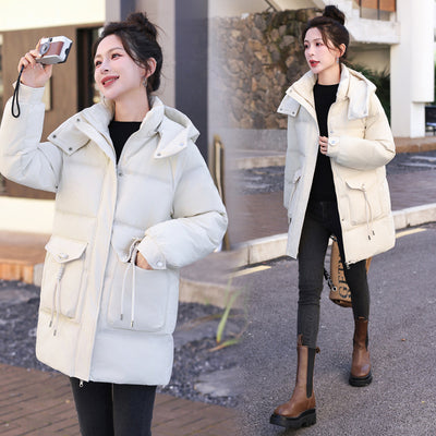 Abrigo de Invierno Coreano para Mujer - Algodón Grueso Largo - Image 2