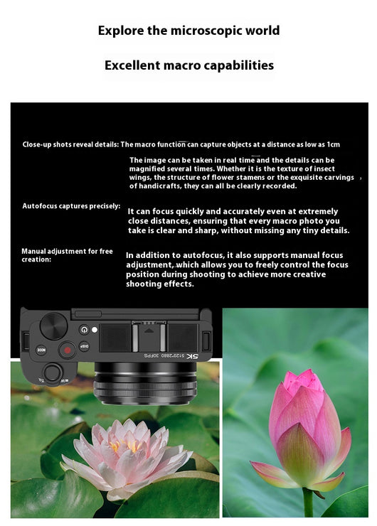 Cámara Mirrorless Digital con Lente Ultra Gran Angular para Creadores de Contenido - Image 9