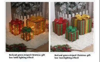 Set de 3 Cajas de Regalo Navideñas con Luces LED Decorativas - Image 10