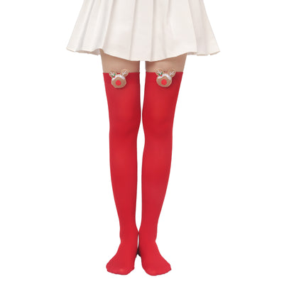 Calcetines Navideños con Muñeca de Peluche y Moño - Image 8