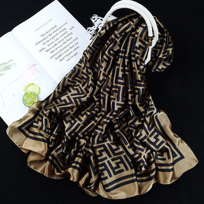 Pañuelo de Seda Estampado Ultraligero para Mujer - Protección Solar y Transpirable - Image 19