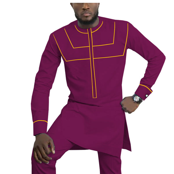 Traje Casual de Algodón Étnico Africano para Hombre