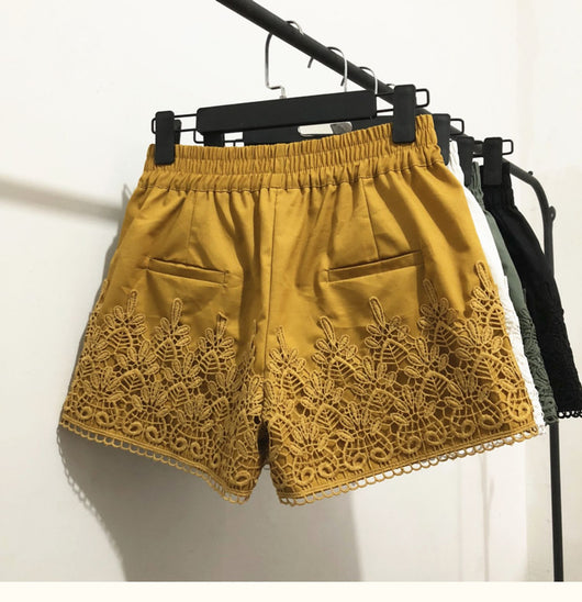 Pantalones Anchos de Encaje para Mujer - Shorts Casuales Primavera Verano Talla Grande - Image 6