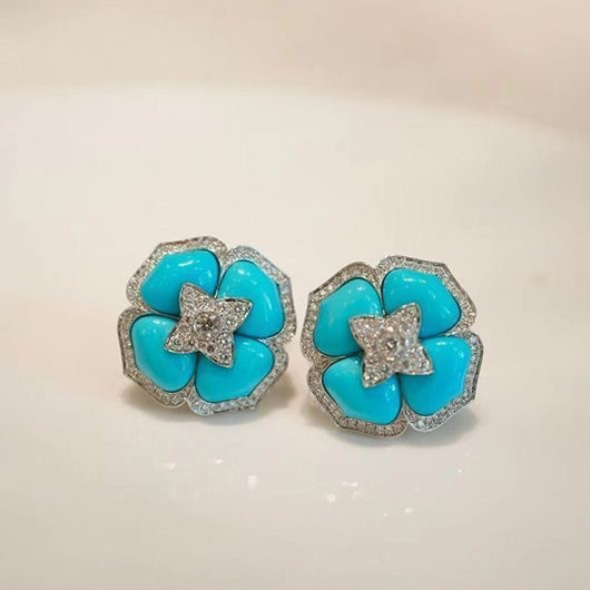 Aretes de Turquesa en Cobre - Diseño Clásico y Elegante - Image 2