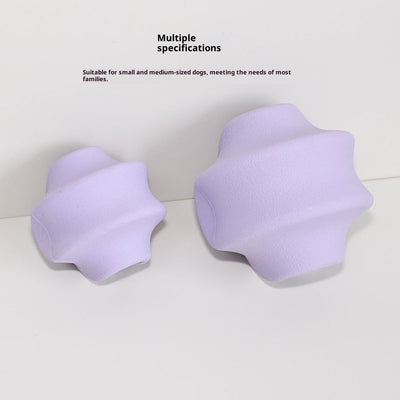 Pink star-shaped natural rubber pet food dispensing toy for engaging pets during feeding. - Image 2