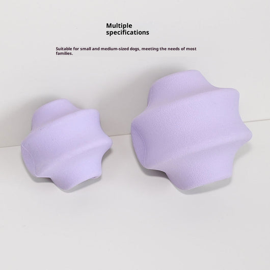 Pink star-shaped natural rubber pet food dispensing toy for engaging pets during feeding. - Image 2