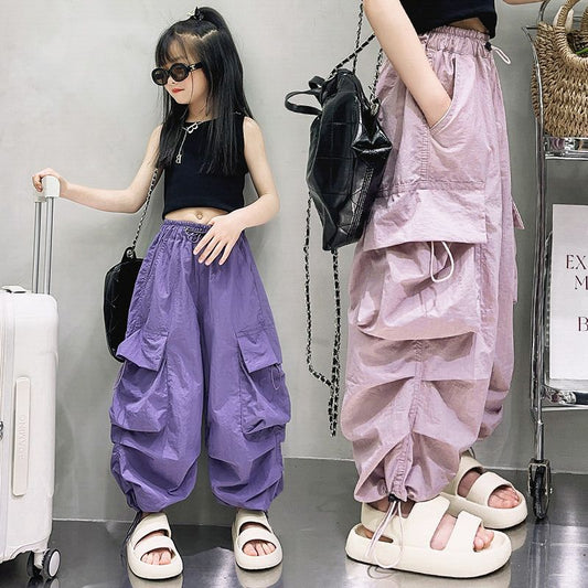 Overol Holgado Estilo Western para Niñas con Piernas Anchas