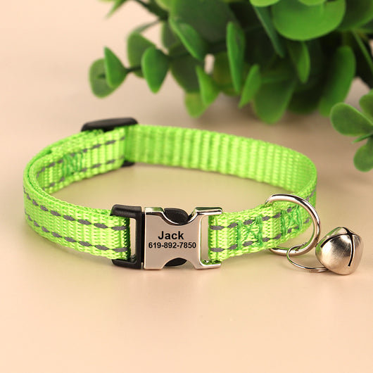 Collar Reflectante Antideslizante para Gatos con Grabado Personalizado - Image 6