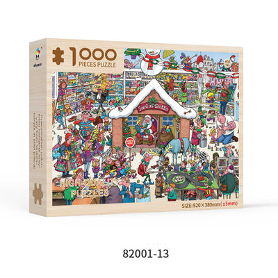 Puzzle de Madera para Adultos 1000 Piezas Formas Especiales Navidad Personalizado Juguete Educativo - Image 12