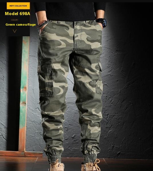 Pantalones de Trabajo Camuflaje Sueltos con Puño en Tobillo para Hombre - Image 10