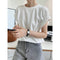 Camisetas Plisadas con Mangas Cortas para Mujer