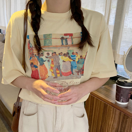 Blusa Suelta Manga Corta Mujer Diseño Retrato Japonés Exclusivo - Image 22