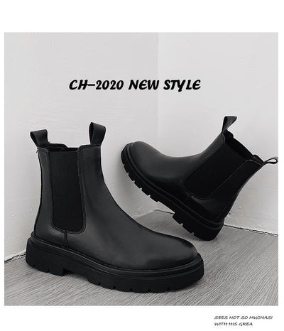 Botas Martin Chelsea Altas para Hombre Estilo Británico Clásico - Image 21